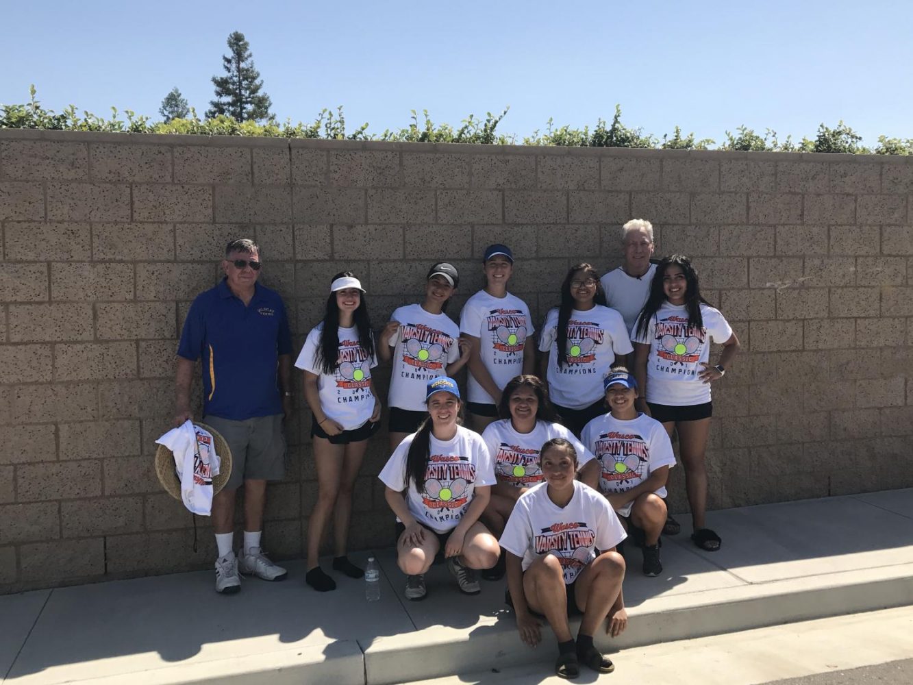 Girls Tennis team at the Wasco doubles tournament. 