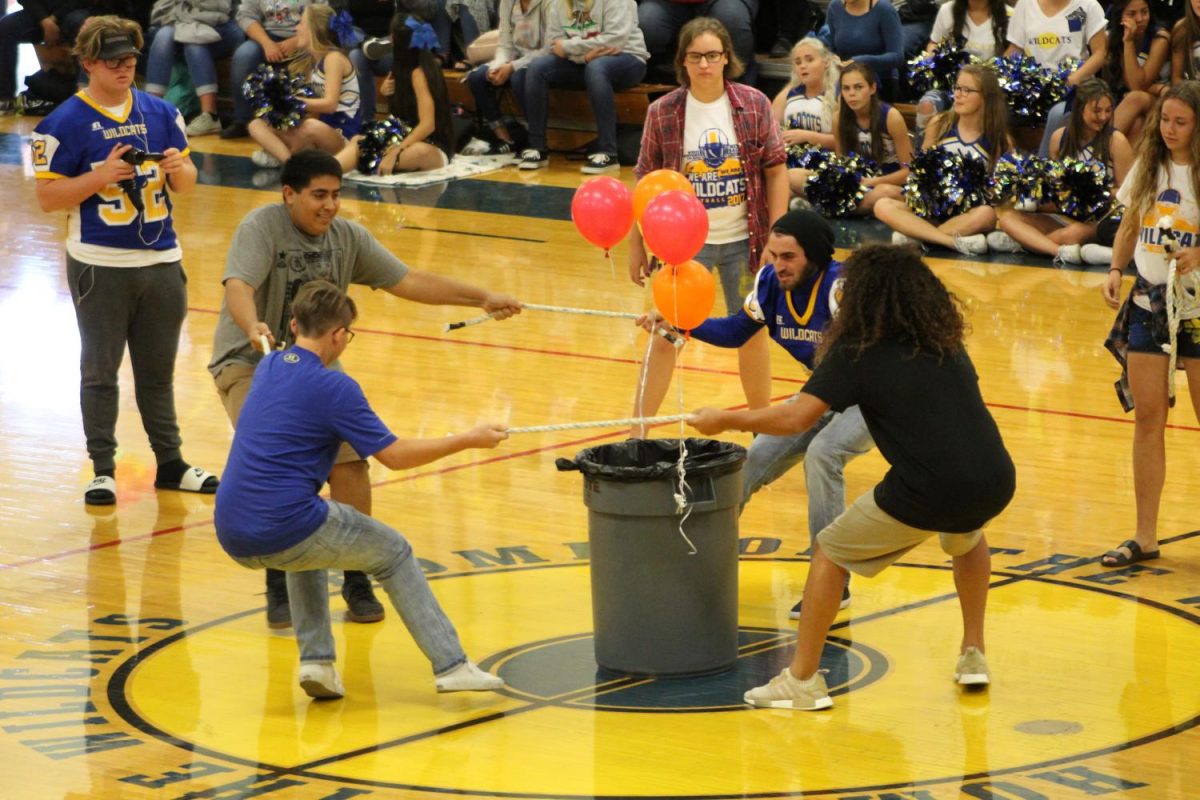 Taft High students competing in the fall rally games.