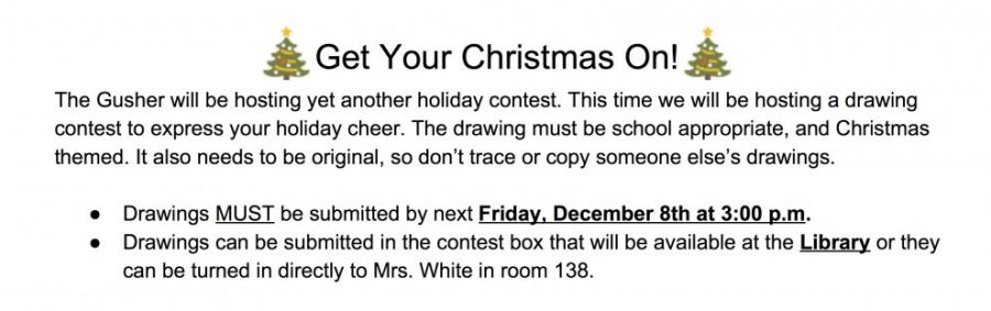 Christmas drawing contest announcement