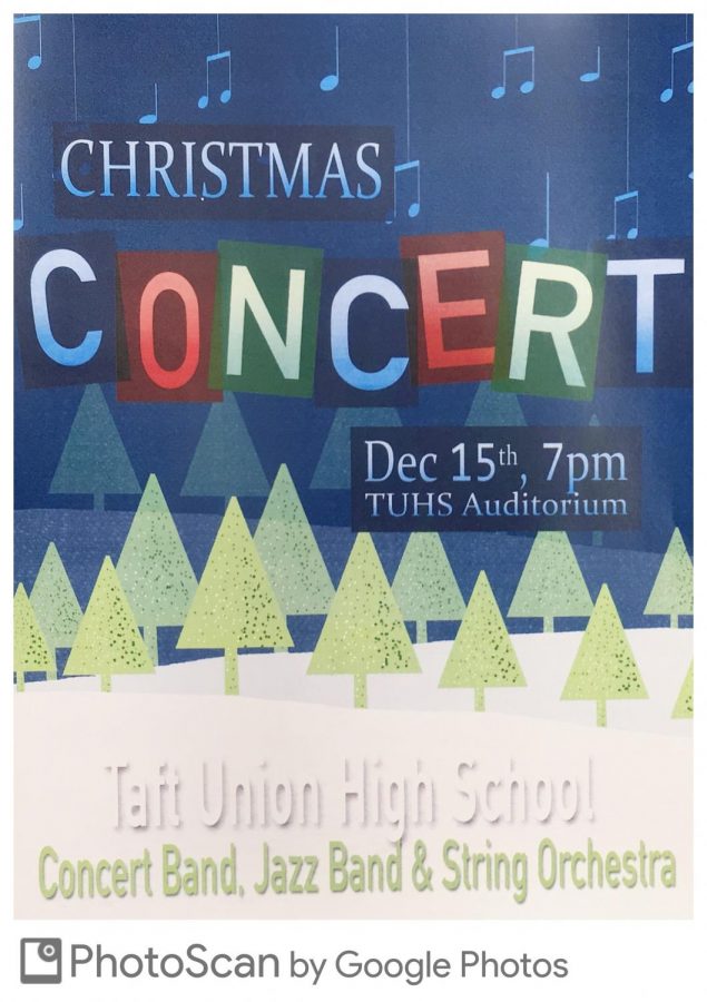 Christmas Concert on December 15th at 7 p.m.