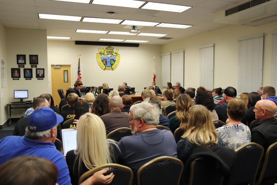 The board room packed with concerned teachers, staff members, parents, students, and community members last week.