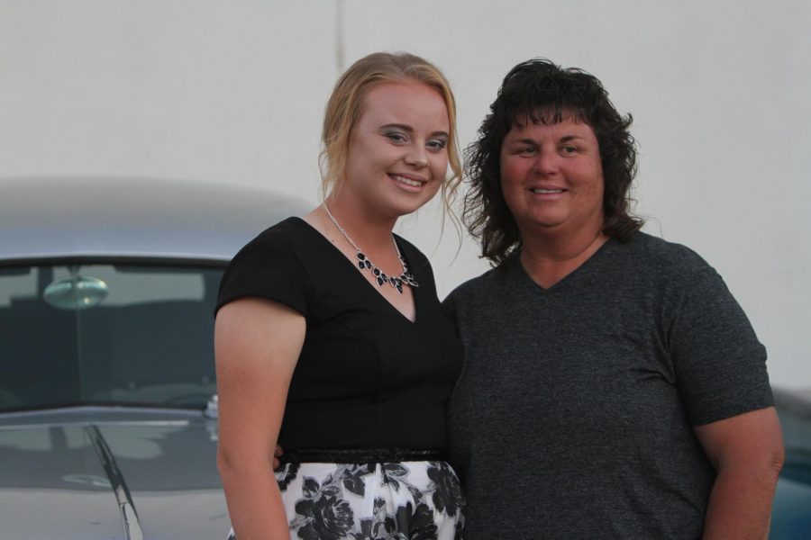Sierra Pilgrim posed with her mother on Homecoming night.
