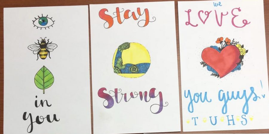 Cards created by TUHS to send to Florida.