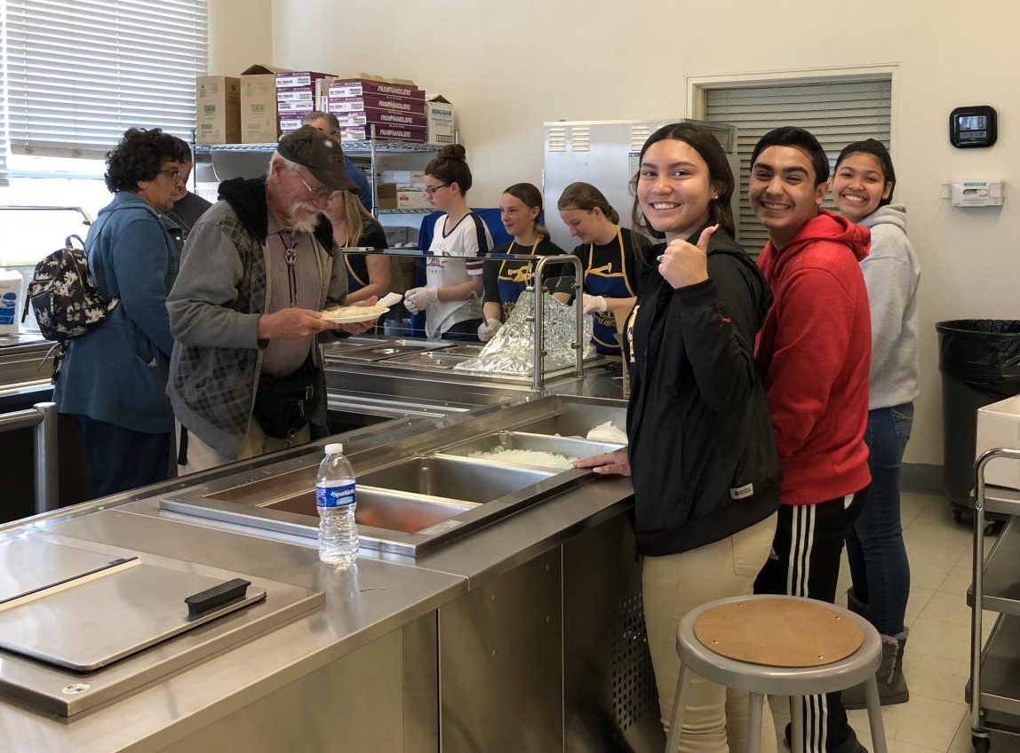 Edgar Miranda, Gladys Valdivia and Maria Huerta Arechiga serving the community with the help of the Rotary Club.