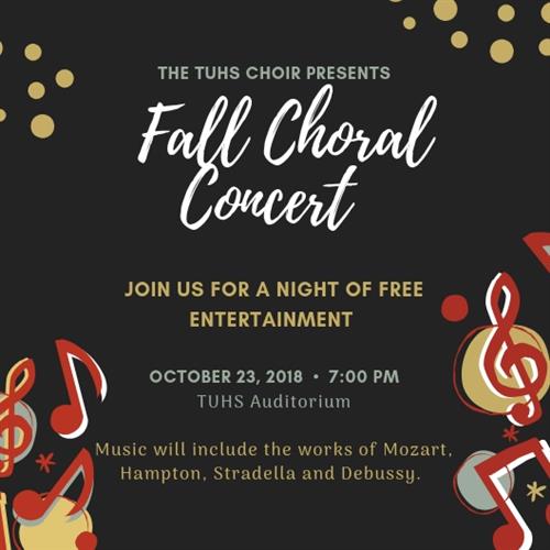 Fall concert will be held Oct. 23 in the TUHS auditorium.