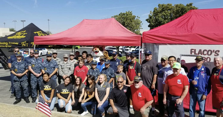 Oil Tech and Midway Lions join forces to  send our local veterans to visit the memorial grounds. With the help of locally famous, Flacos Tacos they sold tacos and drinks.