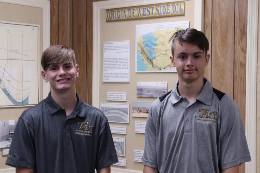 Topher Downey(Left) and Jadon Neher(Right) pose for a quick photo.