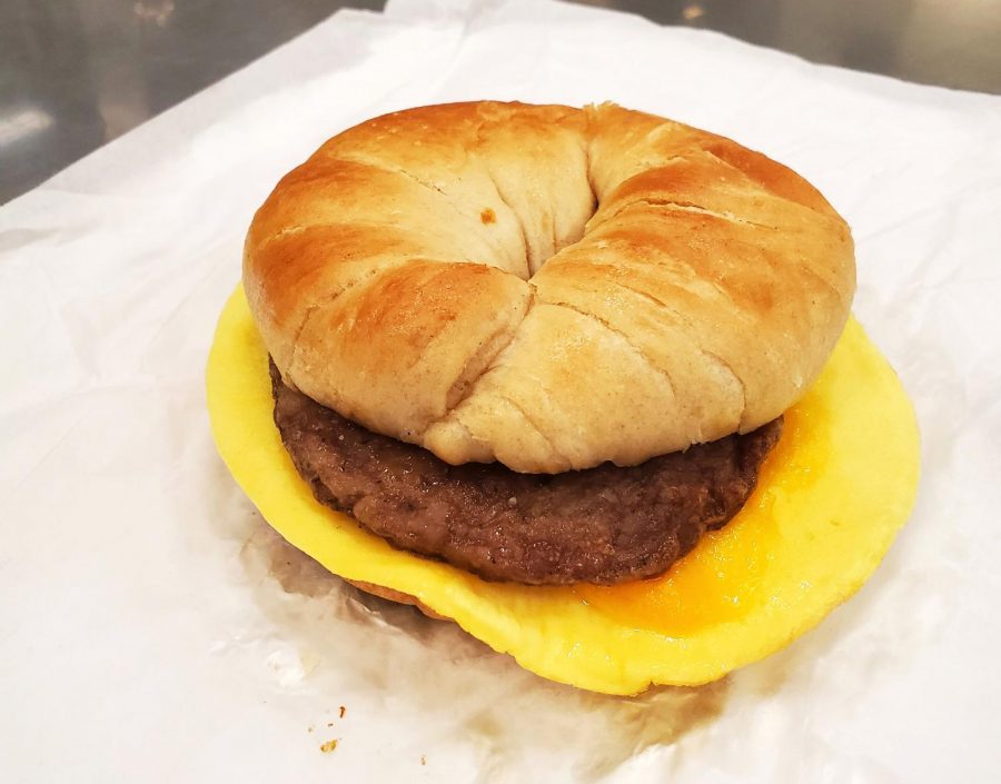 One of the many breakfast items that were served last week included a Croissant Sandwich.